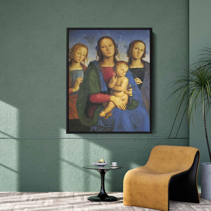 Madonna and Child with St. Catherine and St. Rosa (1493) by Pietro Perugino - Canvas Artwork