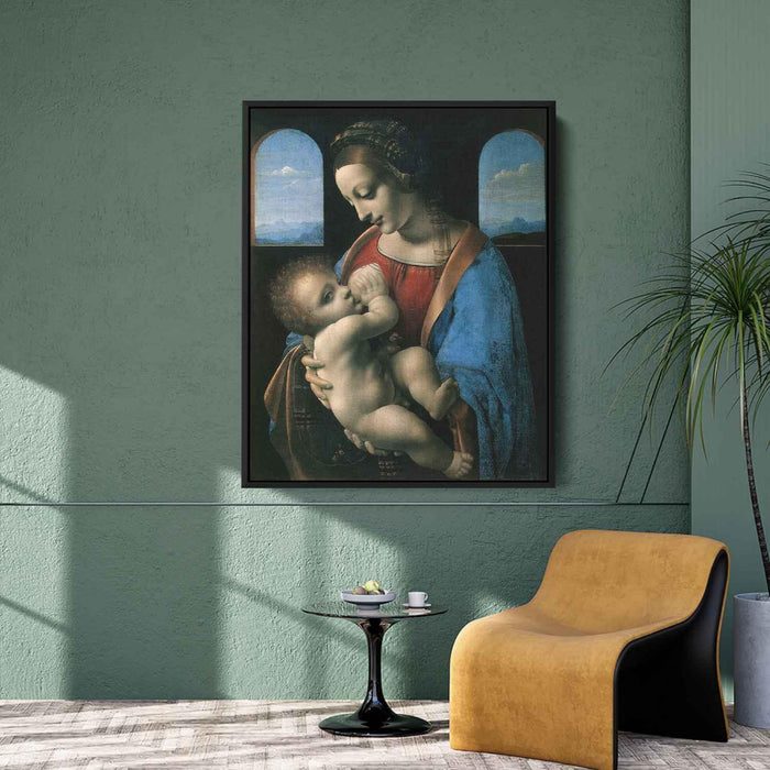 Madonna Litta (Madonna and the Child) (1490) by Leonardo da Vinci - Canvas Artwork