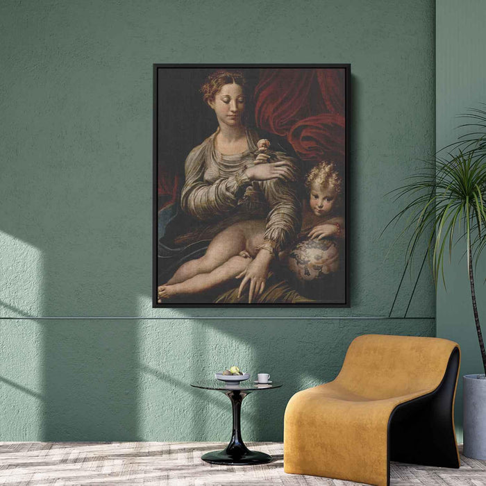 Madonna of the Rose (1530) by Parmigianino - Canvas Artwork