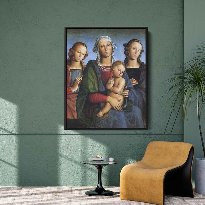 Madonna and Child with St. Catherine and St. Rosa (1495) by Pietro Perugino - Canvas Artwork