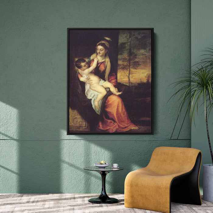 Mary with the Christ Child (1561) by Titian - Canvas Artwork