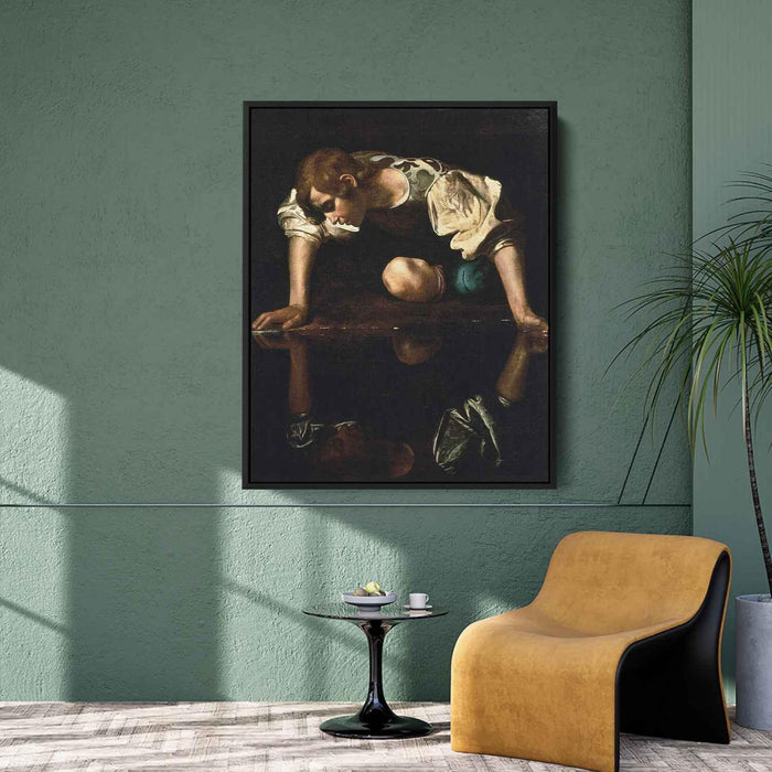 Reproductie schilderij Caravaggio - Narcissus- Caravaggio Reproductie schilderij Caravaggio - Narcissus- Caravaggio