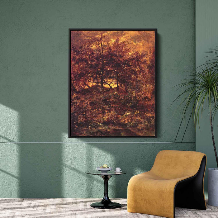 Fall at the Jean-du-Paris, in the Forest of Fontainebleau by Theodore Rousseau - Canvas Artwork