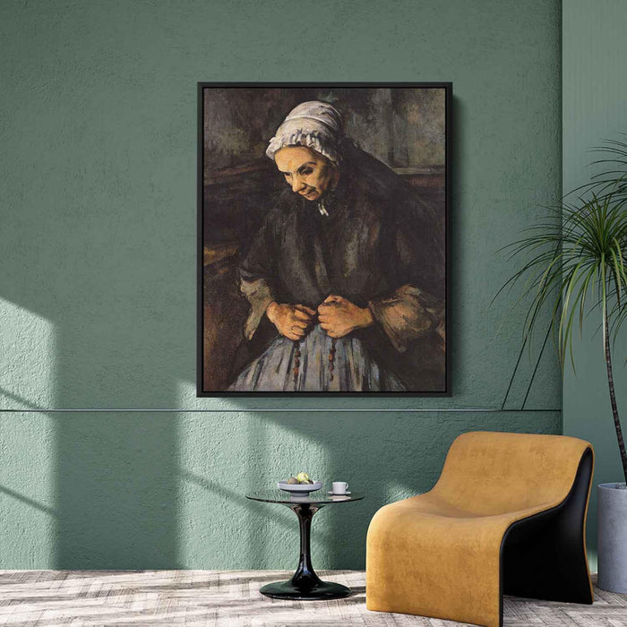 Old Woman with a Rosary (1896) by Paul Cezanne - Canvas Artwork