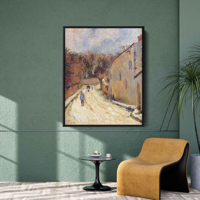 Osny, rue de Pontoise, Winter by Paul Gauguin - Canvas Artwork