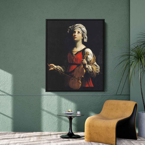 St Cecilia (1606) by Guido Reni - Canvas Artwork