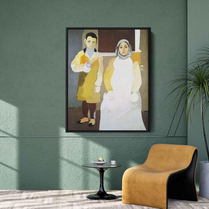 The Artist and His Mother (1936) by Arshile Gorky - Canvas Artwork