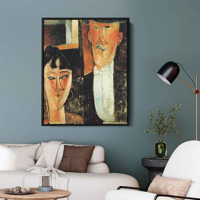 Bride and Groom (The Couple) (1915) by Amedeo Modigliani - Canvas Artwork