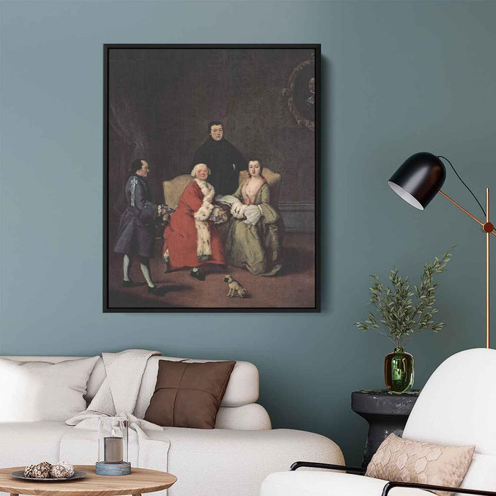 Conversation in the family by Pietro Longhi - Canvas Artwork