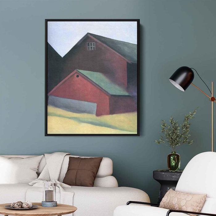 Ends Of Barns (1922) by Georgia O'Keeffe - Canvas Artwork