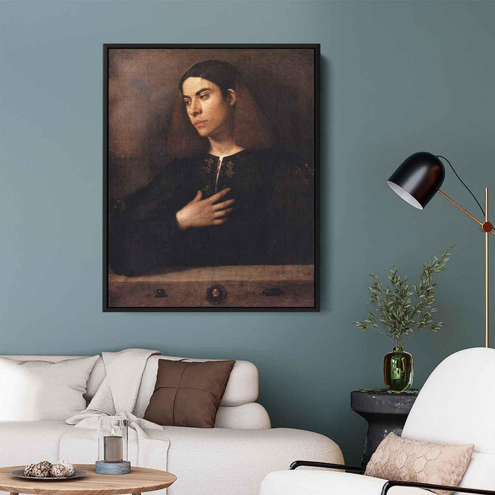 Portrait of a Youth (Antonio Broccardo) (1500) by Giorgione - Canvas Artwork