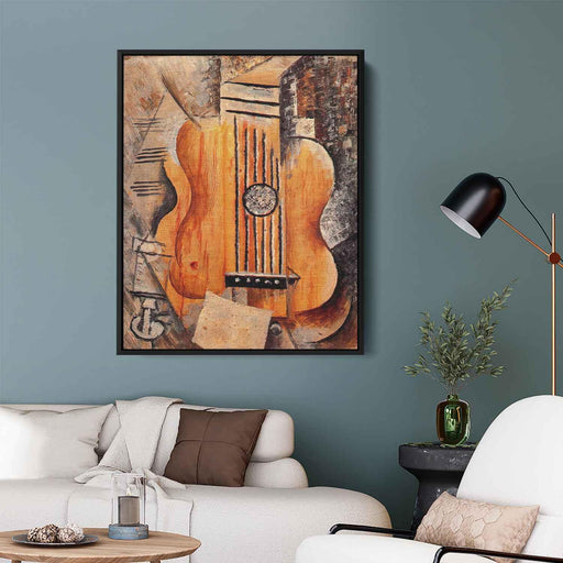 Guitar (I love Eva) (1912) by Pablo Picasso - Canvas Artwork