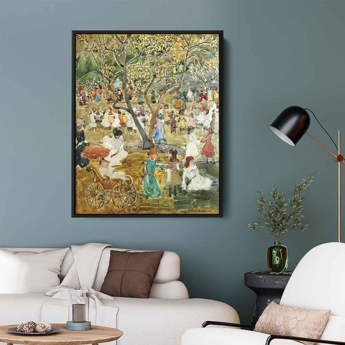 May Party (also known as May Day, Central Park) by Maurice Prendergast - Canvas Artwork