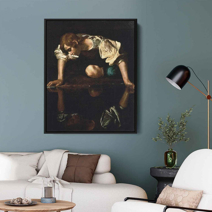 Narcissus (1599) by Caravaggio - Canvas Artwork