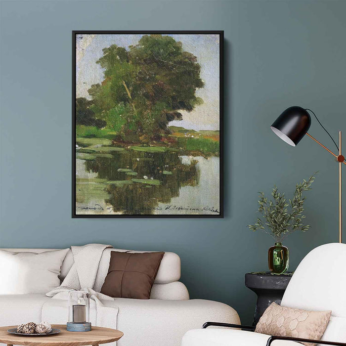 Overgrown pond by Isaac Levitan - Canvas Artwork