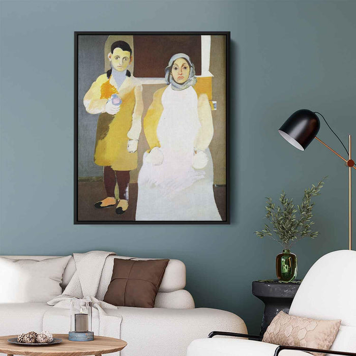 The Artist and His Mother (1936) by Arshile Gorky - Canvas Artwork
