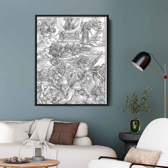 The Battle of the Angels (1498) by Albrecht Durer - Canvas Artwork