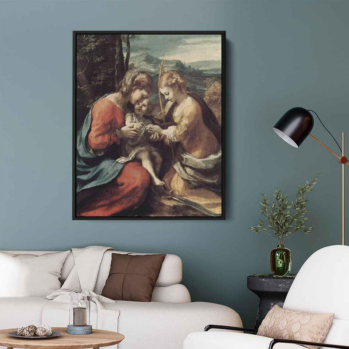 The Mystic Marriage of St. Catherine of Alexandria (1518) by Correggio - Canvas Artwork