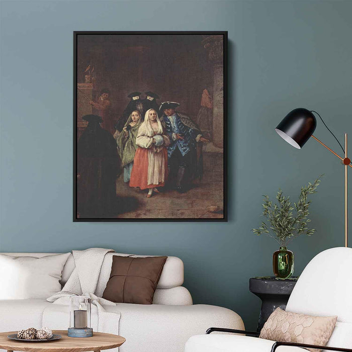 The `New World' by Pietro Longhi - Canvas Artwork