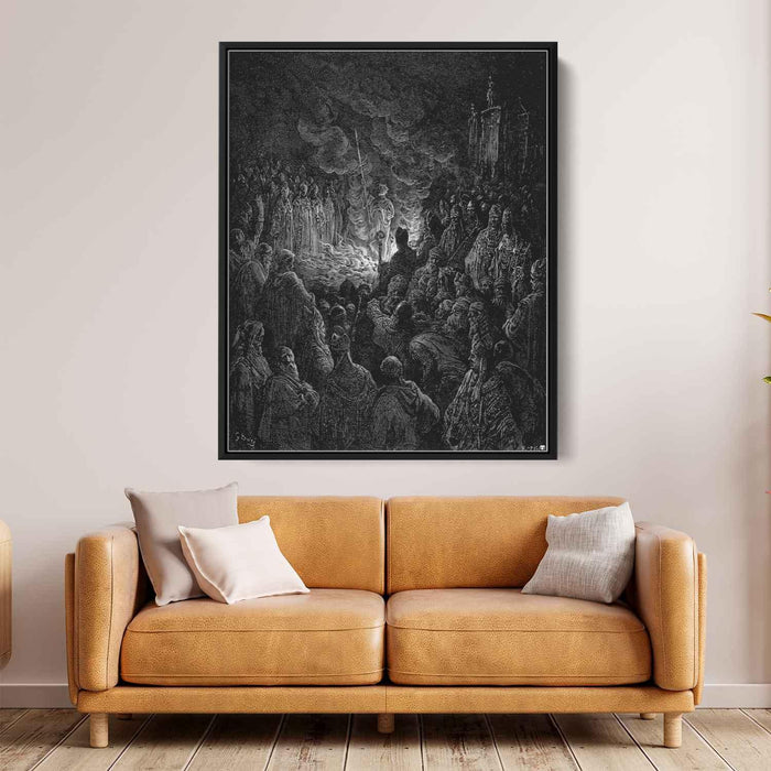 Barthelemi undergoing the Ordeal of Fire by Gustave Dore - Canvas Artwork
