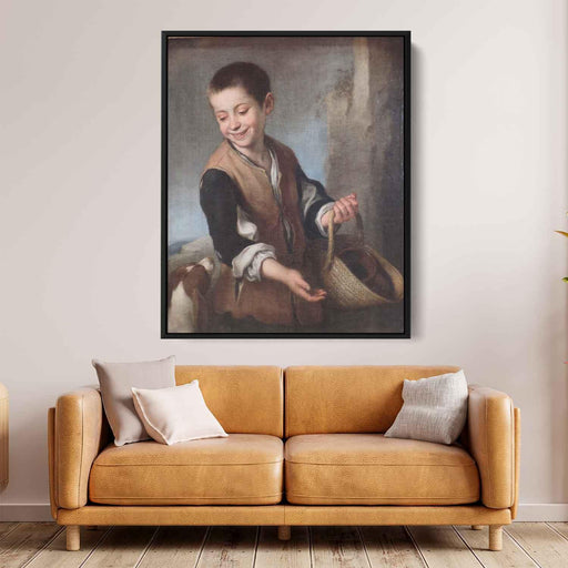 Boy with a Dog (1650) by Bartolome Esteban Murillo - Canvas Artwork