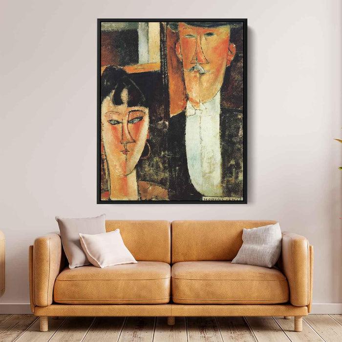 Bride and Groom (The Couple) (1915) by Amedeo Modigliani - Canvas Artwork
