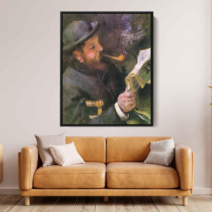 Claude Monet Reading (1872) by Pierre-Auguste Renoir - Canvas Artwork