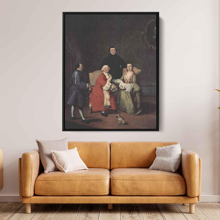 Conversation in the family by Pietro Longhi - Canvas Artwork