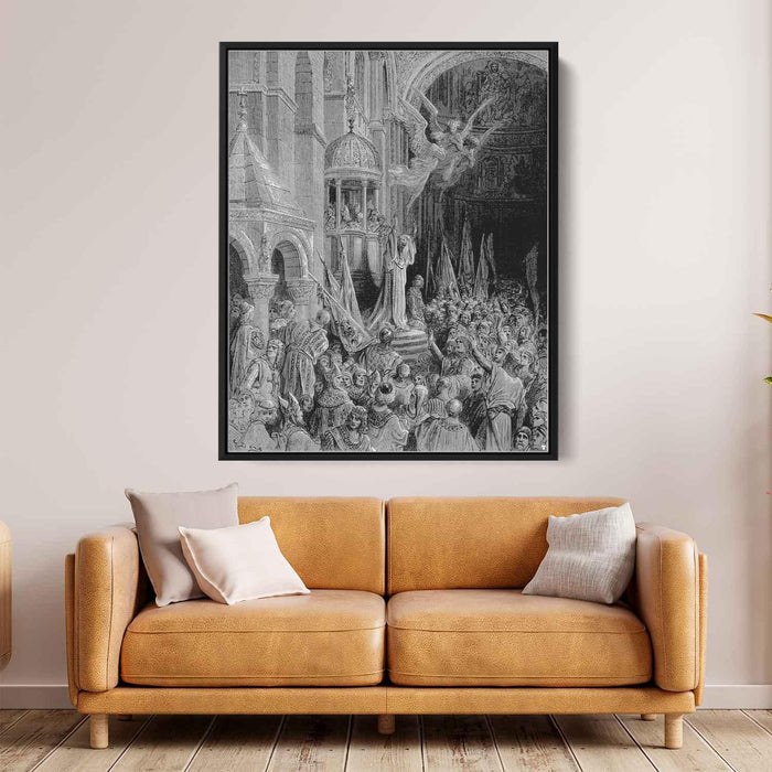 Dandolo, Doge of Venice, Preaching the Crusade by Gustave Dore - Canvas Artwork