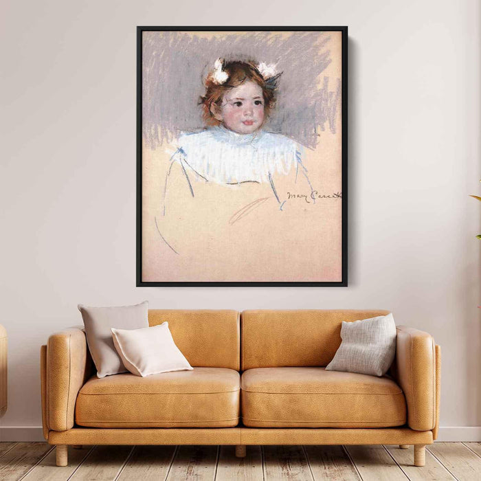 Ellen with Bows in Her Hair, Looking Right by Mary Cassatt - Canvas Artwork