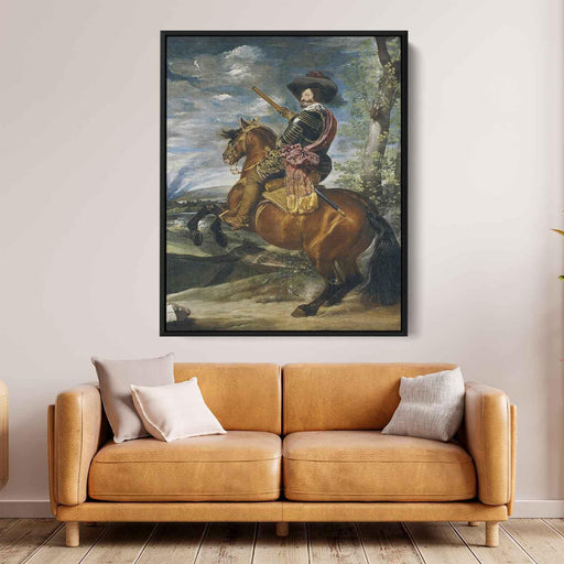 Equestrian Portrait of Don Gaspar de GuzmanCount Duke of Olivares (1634) by Diego Velazquez - Canvas Artwork