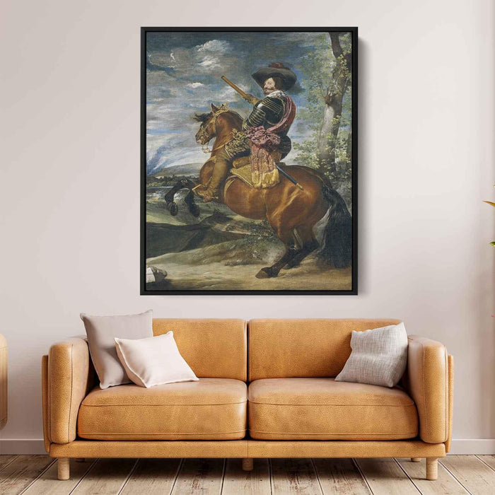 Equestrian Portrait of Don Gaspar de GuzmanCount Duke of Olivares (1634) by Diego Velazquez - Canvas Artwork