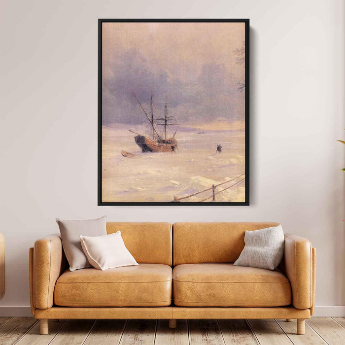 Frozen Bosphorus Under Snow (1874) by Ivan Aivazovsky - Canvas Artwork