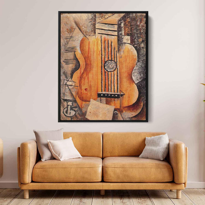 Guitar (I love Eva) (1912) by Pablo Picasso - Canvas Artwork