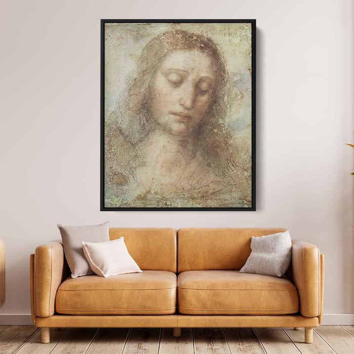 Head of Christ (1495) by Leonardo da Vinci - Canvas Artwork