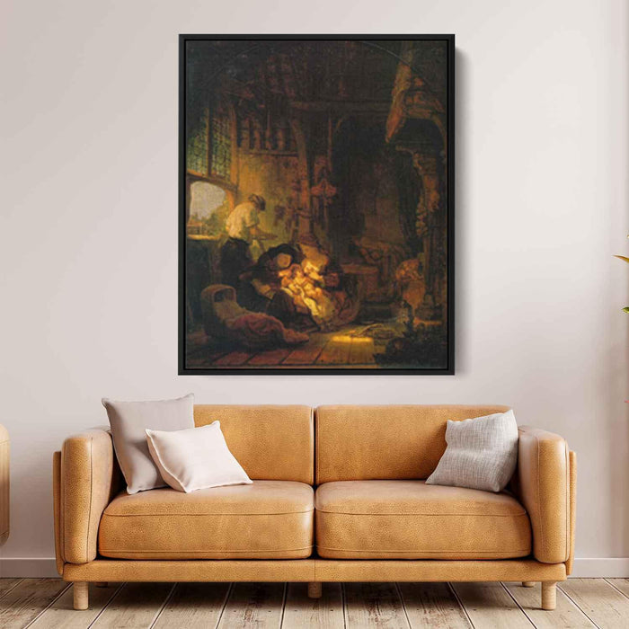 Holy Family (1640) by Rembrandt - Canvas Artwork