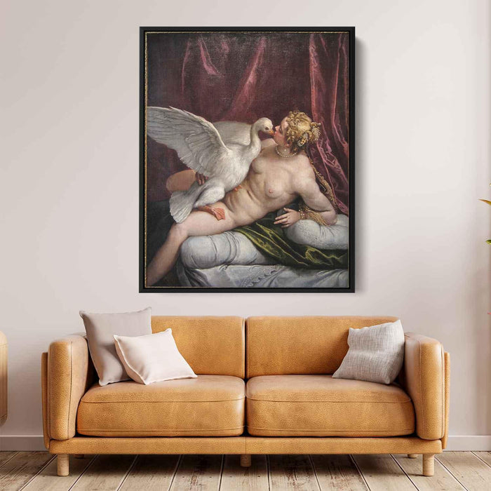 Leda and the Swan in the Palace of Fesch Ajaccio (1585) by Paolo Veronese - Canvas Artwork