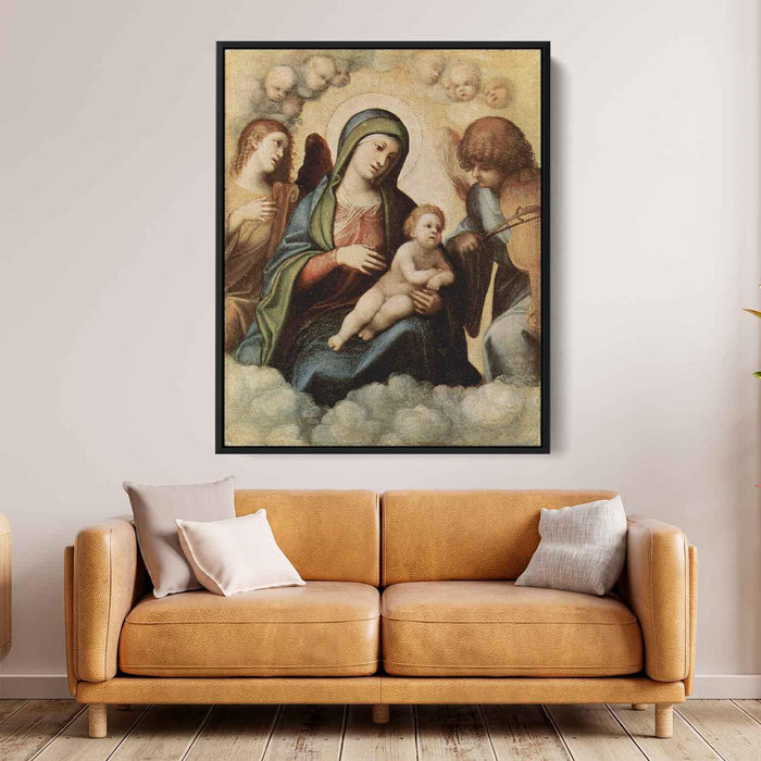 Madonna and Child with Angels (1515) by Correggio - Canvas Artwork