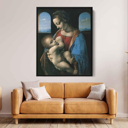 Madonna Litta (Madonna and the Child) (1490) by Leonardo da Vinci - Canvas Artwork