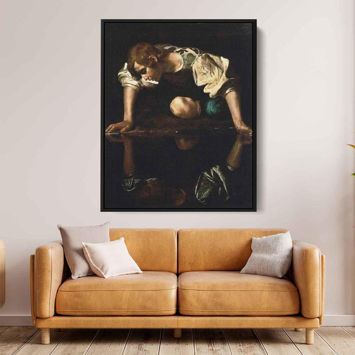 Narcissus (1599) by Caravaggio - Canvas Artwork