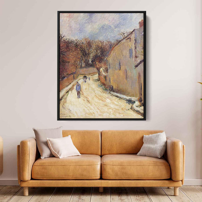 Osny, rue de Pontoise, Winter by Paul Gauguin - Canvas Artwork