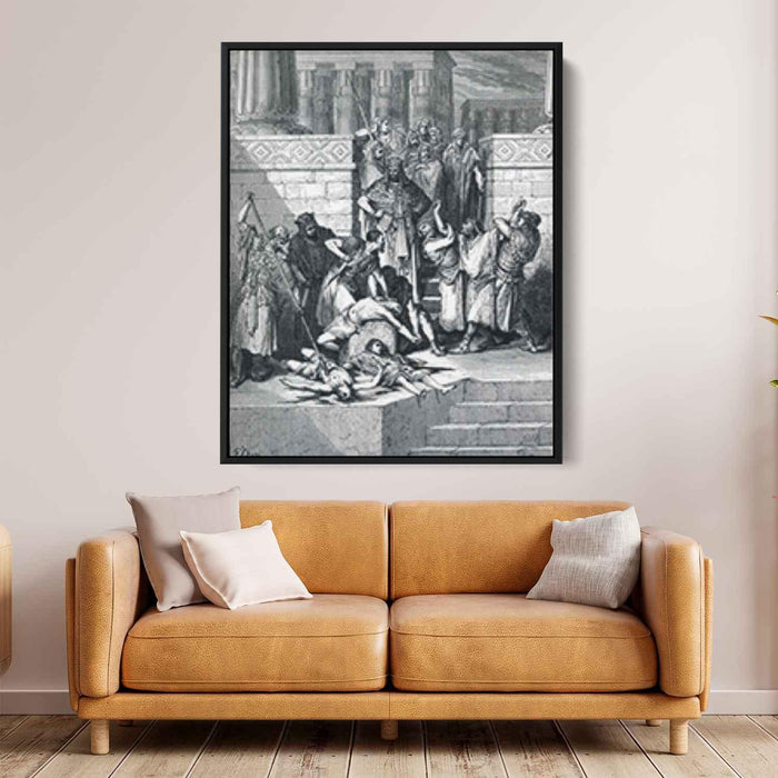 Slaughter of the Sons of Zedekiah before their Father (1866) by Gustave Dore - Canvas Artwork