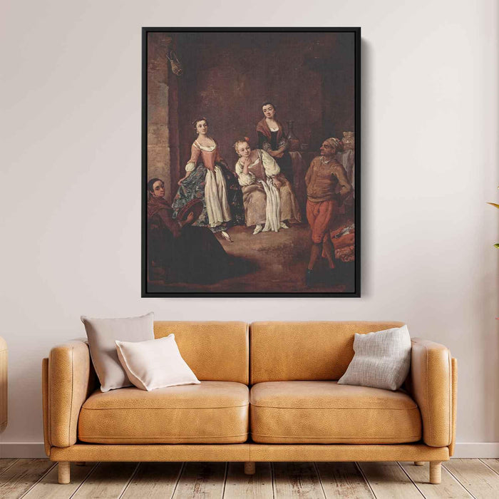 The furlana (Venetian dance) by Pietro Longhi - Canvas Artwork