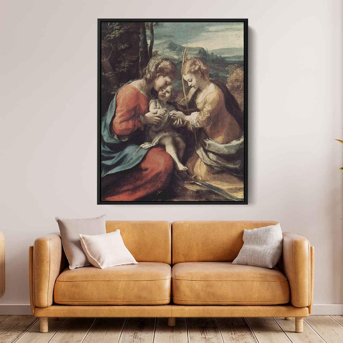 The Mystic Marriage of St. Catherine of Alexandria (1518) by Correggio - Canvas Artwork
