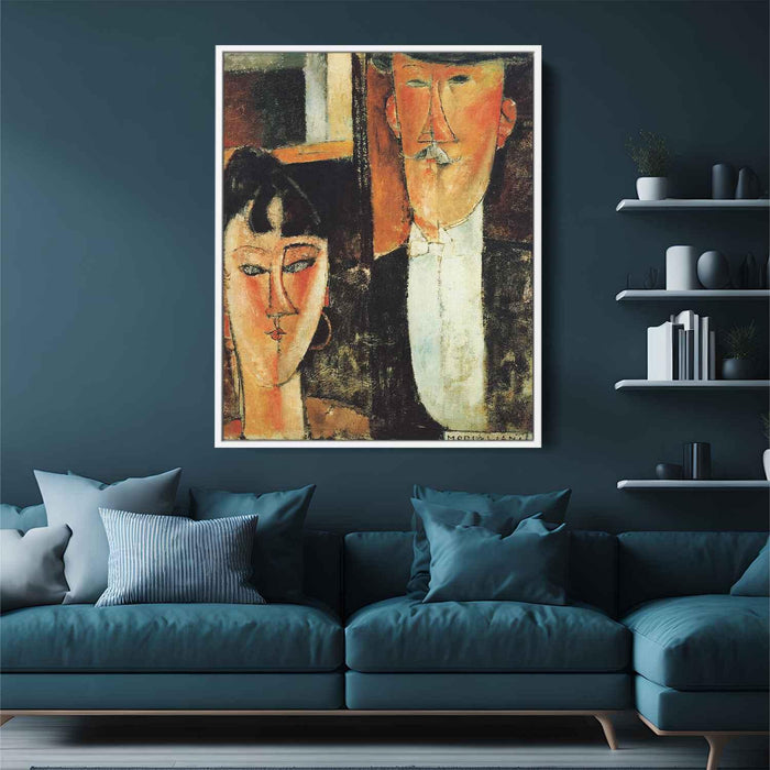 Bride and Groom (The Couple) (1915) by Amedeo Modigliani - Canvas Artwork
