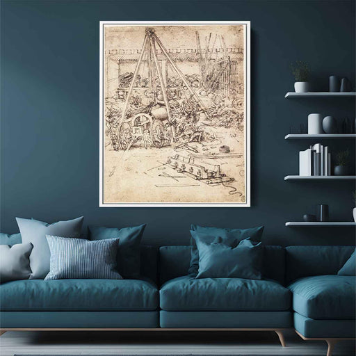 Cannon foundry (1487) by Leonardo da Vinci - Canvas Artwork