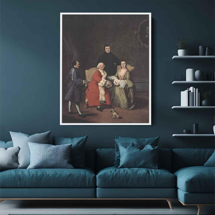 Conversation in the family by Pietro Longhi - Canvas Artwork