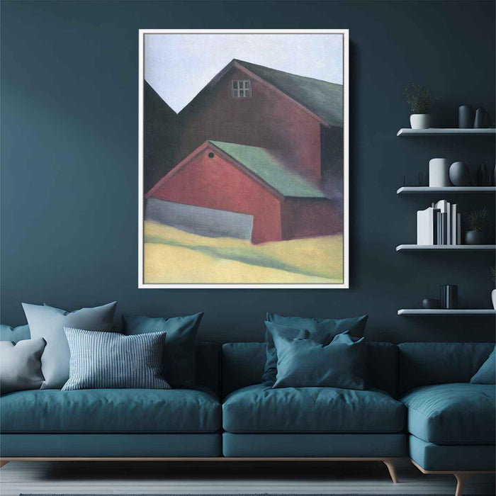 Ends Of Barns (1922) by Georgia O'Keeffe - Canvas Artwork