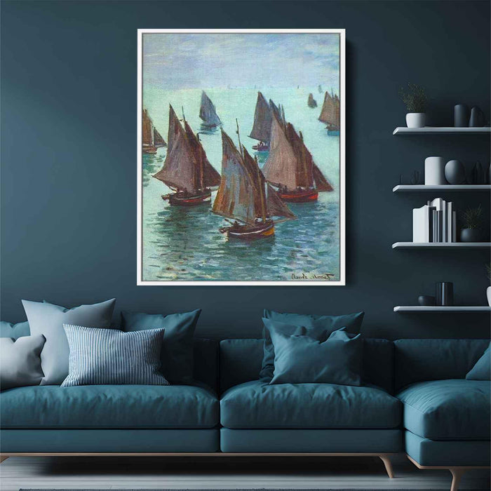 Fishing Boats, Calm Sea by Claude Monet - Canvas Artwork