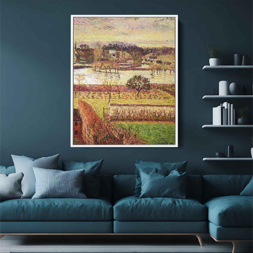 Flood, Twilight Effect, Eragny by Camille Pissarro - Canvas Artwork